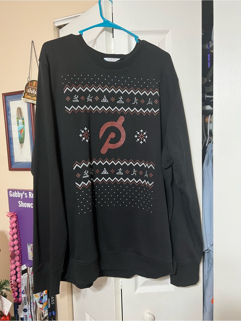 Peloton Black Holiday Logo Sweatshirt